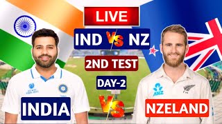 India vs New Zealand 2nd Test Day 2 | Live Match Score & Commentary | Live Cricket match, IND vs NZ