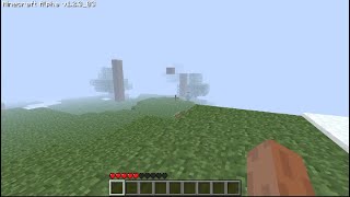 Jogando a versão do minecraft alpha 1.2.3_03!    Bugou tudo