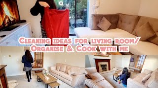 Small living room makeover and deep clean/ comfort food weekend/ winter cleaning motivation.