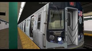 [OpenBVE] NYCT Virtual Fanning Court Square Bound R160B G Train at Nassau Av with LED headlights