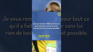 La reconnaissance d'Usain Bolt envers Dieu #shorts #citations