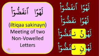 question 1 التقاء الساكنين (iltiqaa sakinayn)