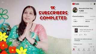 1k subscribers इतने कम समय में | 🤩 #1k