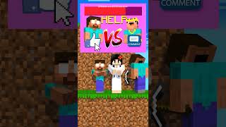 Who Will You Choose - Poor Herobrine or Rich Noob Family. #minecraftshorts #fypシ