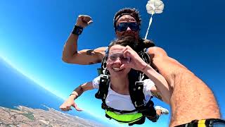 Eva First Skydive! Tandem Jump from 10000 feet at iJump Gran Canaria