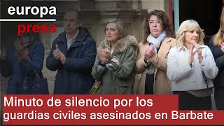 Minuto de silencio por los guardias civiles asesinados en Barbate