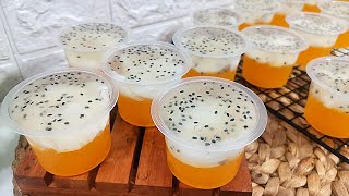 Puding Jeruk Kelapa Muda || Kelapa Muda kw || Ide Jualan Simple dan Mudah