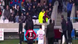 Jordan Amavi Goes PARKOUR in Lyon Stadium Lyon vs Nice 23.03.2015