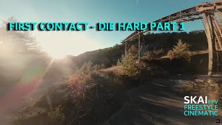 First contact - Die Hard part one #fpv #story #bando #gravel #first #love #views #dji #freestyle