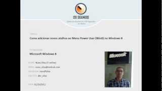 Como adicionar novos atalhos ao Menu Power User (WinX) no Windows 8