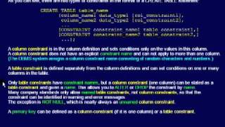 SQL 151 Table Creation, How do Constraints Work?