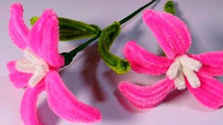 DIY | CARA MEMBUAT BUNGA DARI KAWAT BULU || Pipe cleaner