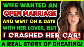 WIFE WANTED AN OPEN MARRIAGE AND WENT ON A DATE WITH HER LOVER, BUT I CRASHED HER CAR! A REAL STORY