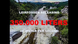 Leirfossen releasing 350.000 liters of water each second | CaptainsVoyage