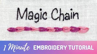 Magic Chain Stitch 🪡 Quick Step-by-Step Guide | Hand Embroidery Tutorial for Beginners