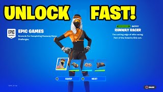 How to UNLOCK FREE RUNWAY RACER SKIN FAST in Fortnite! (Get 50 Levels)