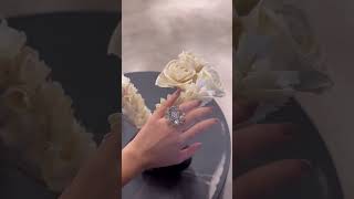 "Gleaming Majesty: Gold and Diamond Cocktail Finger Rings"