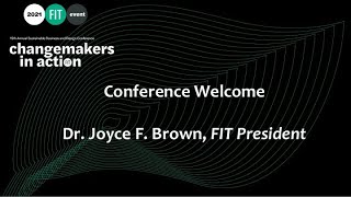 Welcome from FIT President, Dr. Brown