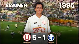 Universitario 5-1 Municipal | La U regresa al Lolo Fernández tras 1 año y 3 meses | Resumen | 1995⚽🎞