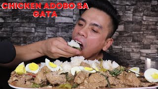 CHICKEN ADOBO SA GATA MUKBANG