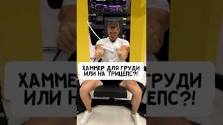 💥ХАММЕР! НА ГРУДЬ ИЛИ НА ТРИЦЕПС?! #фитнес #спорт