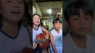 The way she looks at him while he's singing 🥹 #shorts | beautiful sister & brother duet!!