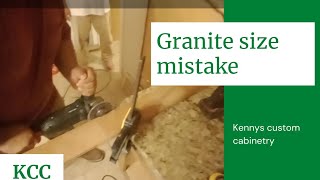 Granite size mistake