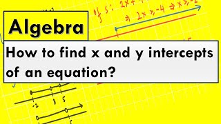 How to find x and y intercepts of an equation?