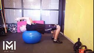 Stability Ball Neutral Grip Single Dumbbell Triceps Extension   יד אחורית משקולת יד בודדת אחיזה נייט