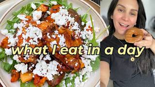 🛒 GROCERY HAUL & WHAT I EAT IN A DAY 🥗 HEALTHY *but with treats* 🍩