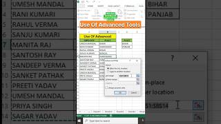 interview question in Excel advanced filter tools #shorts #excel #exceltips #exceltutorial #msexcel