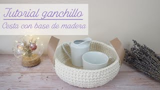 Tutorial ganchillo: cesta redonda con base de madera (colaboración con Beebeecraft)