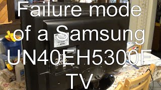 Failure mode of a Samsung UN40EH5300F TV