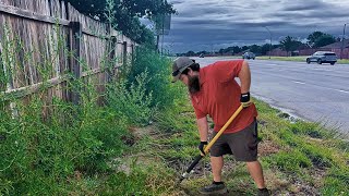 OVERGROWN Sidewalk causes DANGEROUS Flooding!