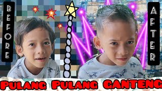 Potong rambut di Barbershop || Pulang  pulang ganteng kan ?