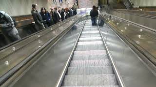 Long escalator at porter train station