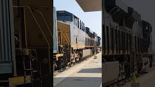 CSX I020 departs Buffalo Depew station