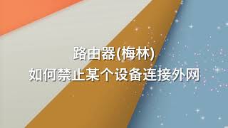 梅林如何禁止某个设备连接外网