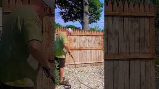 Pretreating with Pool Essentials Chlorinated liquid #satisfyingpressurewashing #pressureclean #diy