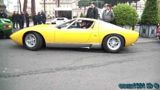 Lamborghini Miura SV crackling sound - start ups and revs - with details - 1080p