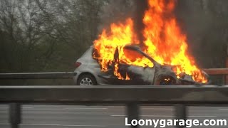 Insane Car Fire M25