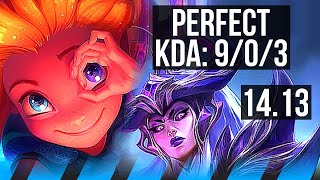 ZOE vs SYNDRA (MID) | 9/0/3, 1400+ games, Legendary | EUW Master | 14.13