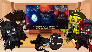 The kajiu react to Godzilla and King Kong vs MECHA Godzilla | Gacha club