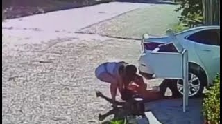 VÍDEO: Após briga, mulher atropela namorado e o socorre logo em seguida