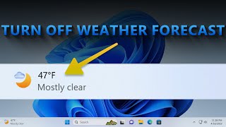 How to Turn Off Weather Forecast on Windows 11