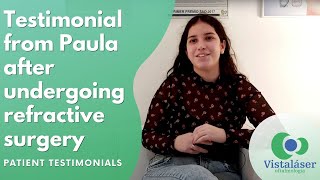 Testimonial from Paula after undergoing refractive surgery in Malaga