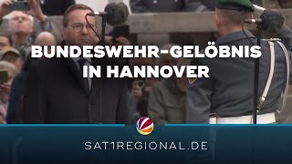 Bundesverteidigungsminister Pistorius besucht Bundeswehr-Gelöbnis in Hannover