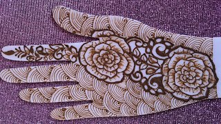 Full hand detailed floral henna design for girls || #viral #trending #mehndidesign