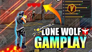 Free Fire Lone Wolf My Best Gameplay 🔥💀| Free Fire Headshot Tricks ⚙️⚡In Lone Wolf Mode Only OneTap🎯