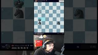 Hikaru checkmated the opponent with 2 Knight less than 20 second !!  #chess